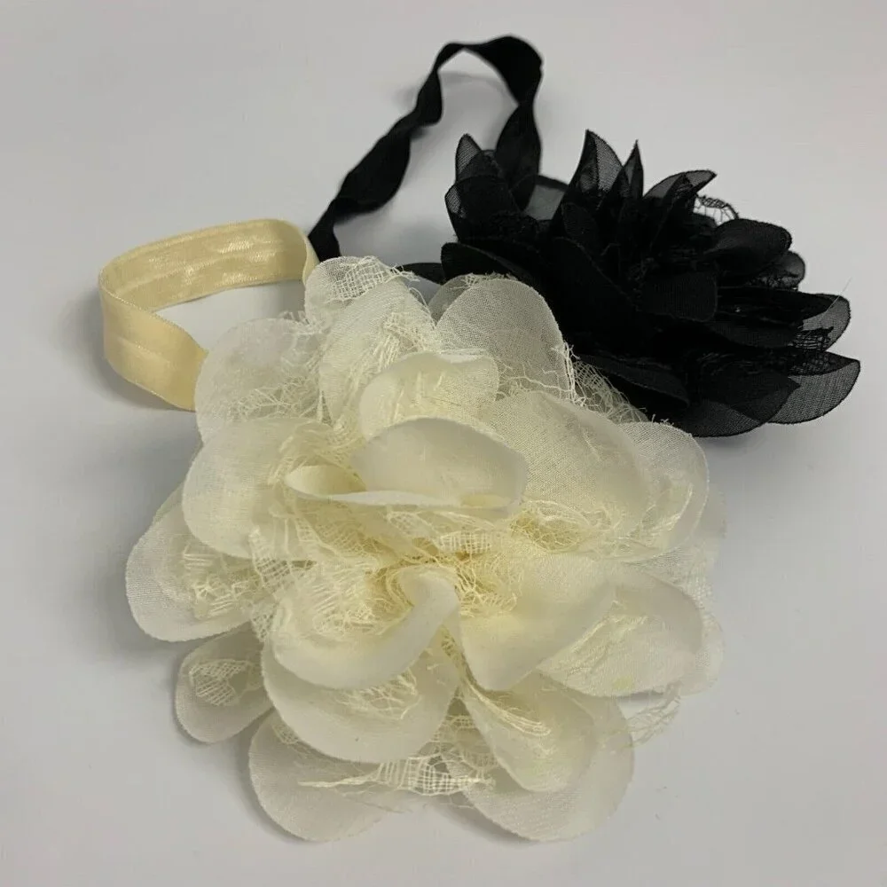 Flower Stretch Multicolor Hairbands For Children Hair Accessoies Pack of 9